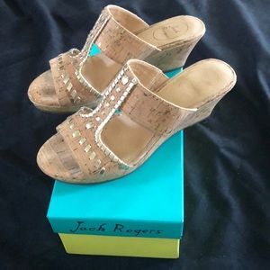 Jack Rogers Lauren Wedge EUC Sz 8